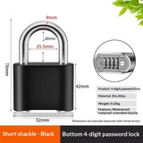 2 Pieces Combination Lock, 4-Digit Heavy-Duty Combo Lock, Combination Padlock Outdoor Waterproof Gate Locks for Outdoor Fence, Gate Hasps (2 Pieces)