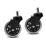 Office Chair Wheels, 3 inch 11*22cm Caster Wheels Replacement for Hardwood Floors and Carpet, Heavy-Duty Casters with 650 lbs Load Capacity, Black In Australia - Darrahopens