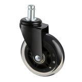 Office Chair Wheels, 3 inch 11*22cm Caster Wheels Replacement for Hardwood Floors and Carpet, Heavy-Duty Casters with 650 lbs Load Capacity, Black