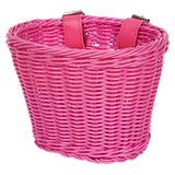 Bicycle Wicker Basket, Front Handlebar Basket with Adjustable Belt, Plastic Woven Kids Bike Basket for Bikes and Scooters In Australia - Darrahopens