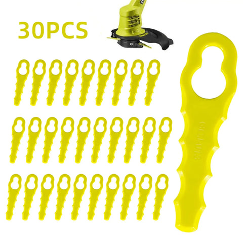 30 Pieces Replacement Blades High Performance Blade And Disc, Plastic Blade Accessories for Grass Trimmer, Replacement Parts and Accessories-, Yellow In Australia - Darrahopens