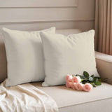 Ivory Outdoor Pillow Covers, Waterproof Decorative Throw Pillowcases Set of 2 for Patio Sofa Furniture, Ivory White In Australia - Darrahopens