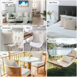 Ivory Outdoor Pillow Covers, Waterproof Decorative Throw Pillowcases Set of 2 for Patio Sofa Furniture, Ivory White In Australia - Darrahopens