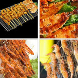 Non-Stick Fish Grilling Basket Metal Handle Barbecue Tool Meat Bacon Net BBQ Rack Grill Outdoor Steel Accessories In Australia - Darrahopens