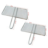 Non-Stick Fish Grilling Basket Metal Handle Barbecue Tool Meat Bacon Net BBQ Rack Grill Outdoor Steel Accessories In Australia - Darrahopens