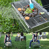 Non-Stick Fish Grilling Basket Metal Handle Barbecue Tool Meat Bacon Net BBQ Rack Grill Outdoor Steel Accessories