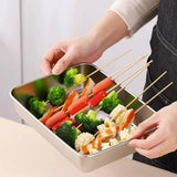2 Piece, Fridge Storage Containers, Stainless Steel Baking Pans with Lids, Freezer Meal Prep, Market Stall Catering, Rectangular, 12x8x3 In In Australia - Darrahopens