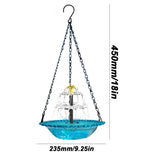 Solar Cascade Hanging Bird Bath Fountain, Hummingbird Water Fountain with Solar Pump Glass Bowl for Garden Yard Patio Backyard Decoration In Australia - Darrahopens