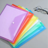 12 Pieces A4 Plastic Folders for Documents, Snap Closure File Envelopes for Office, School Paper Storage and Travel Organization