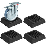 4 Pack Furniture Wheel Stopper Caster Cups, Non-Slip Pads Rubber Bed Frame to Prevent Sliding for Any with Wheels, Fits 1-4 Inch Wheels In Australia - Darrahopens