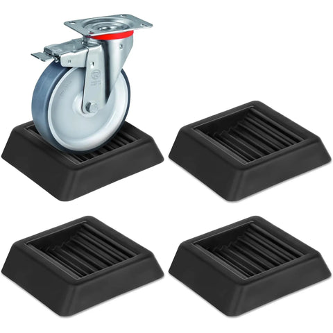 4 Pack Furniture Wheel Stopper Caster Cups, Non-Slip Pads Rubber Bed Frame to Prevent Sliding for Any with Wheels, Fits 1-4 Inch Wheels In Australia - Darrahopens