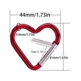 Heart Shape Carabiner Clip Metal Buckle Spring Hook Heavy-Duty Carabiner for Camping Hiking Fishing Dog Leashes
