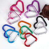Heart Shape Carabiner Clip Metal Buckle Spring Hook Heavy-Duty Carabiner for Camping Hiking Fishing Dog Leashes
