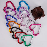 Heart Shape Carabiner Clip Metal Buckle Spring Hook Heavy-Duty Carabiner for Camping Hiking Fishing Dog Leashes