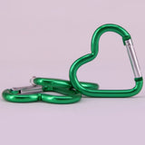 Heart Shape Carabiner Clip Metal Buckle Spring Hook Heavy-Duty Carabiner for Camping Hiking Fishing Dog Leashes