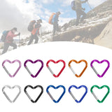 Heart Shape Carabiner Clip Metal Buckle Spring Hook Heavy-Duty Carabiner for Camping Hiking Fishing Dog Leashes