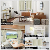1 Pair, Blackout Curtains for Living Room, Short for Small Window, Thermal Bedroom, 30 Inch for Boys Room, Kitchen, Basement, 30 by 30 Inch, Black