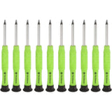10 Pieces T6 Torx Mini Screwdriver Set, 3 mm Torx Head 87 mm Repair Tool for Small Appliances, Yellow and Green In Australia - Darrahopens
