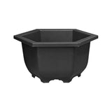 Hexagon Plastic Planter with Drainage and Reservoir for Succulents and Indoor Garden 11.2 Inch, for Garden, Patio, Outdoor and Seasonal Use