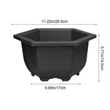 Hexagon Plastic Planter with Drainage and Reservoir for Succulents and Indoor Garden 11.2 Inch, for Garden, Patio, Outdoor and Seasonal Use