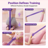 Pedal Resistance Bands with Handles, Home Abdominal and Waist Toning Fitness Equipment, Crunches Elastic Pull Rope, and Core Training