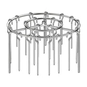 Stainless Steel Vertical Air Fryer Rack, Barbecue Grill Stand with Skewers for Oven Cooking, Kabob, Meat and Vegetable Roasting In Australia - Darrahopens