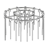 Stainless Steel Vertical Air Fryer Rack, Barbecue Grill Stand with Skewers for Oven Cooking, Kabob, Meat and Vegetable Roasting In Australia - Darrahopens
