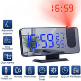 LED Digital Projection Alarm Clocks USB Electronic Ceiling Projector Alarm Clock with FM Radio for Bedroom Bedside Desktop Clock In Australia - Darrahopens
