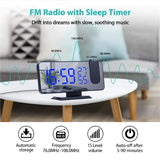 LED Digital Projection Alarm Clocks USB Electronic Ceiling Projector Alarm Clock with FM Radio for Bedroom Bedside Desktop Clock In Australia - Darrahopens