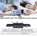 LED Digital Projection Alarm Clocks USB Electronic Ceiling Projector Alarm Clock with FM Radio for Bedroom Bedside Desktop Clock In Australia - Darrahopens