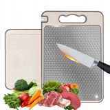 2‑Sided Stainless Steel Kitchen Chopping Board, Hygienic Cutting Board with Non‑Slip Edge & Juice Tray, Dishwasher Safe for Meat, Vegetables & Fruit