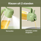 2-in-1 Oil Dispenser and Spray, BPA free, Olive oil bottle, Wok oil, Olive oil spray, Cooking spray, BBQ accessories, Baking spray, Olive green In Australia - Darrahopens