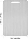 Stainless Steel Cutting Board, 40 x 28 cm, Dishwasher safe, for Home Kitchen and Everyday Cooking, with Hygienic Dishwasher-Safe Surface