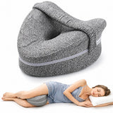 Orthopedic Knee Pillow with Strap, Side Sleeping Pillow for Bed, Ergonomic Leg Pillow, Hip Pain, Osteoarthritis, Posture Correction, Grey In Australia - Darrahopens