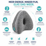 Orthopedic Knee Pillow with Strap, Side Sleeping Pillow for Bed, Ergonomic Leg Pillow, Hip Pain, Osteoarthritis, Posture Correction, Grey In Australia - Darrahopens