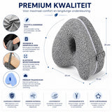Orthopedic Knee Pillow with Strap, Side Sleeping Pillow for Bed, Ergonomic Leg Pillow, Hip Pain, Osteoarthritis, Posture Correction, Grey In Australia - Darrahopens