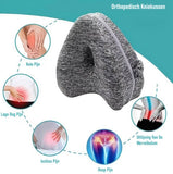 Orthopedic Knee Pillow with Strap, Side Sleeping Pillow for Bed, Ergonomic Leg Pillow, Hip Pain, Osteoarthritis, Posture Correction, Dark Grey In Australia - Darrahopens