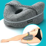 Orthopedic Knee Pillow with Adjustable Strap, Ergonomic Side Sleeping Leg Pillow for Hip and Knee Support, Dark Grey In Australia - Darrahopens
