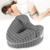 Orthopedic Knee Pillow with Strap, Washable Cover, Side Sleeping Pillow for Bed, Ergonomic Leg Pillow, Osteoarthritis, Posture Correction, Grey In Australia - Darrahopens