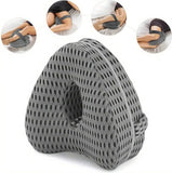 Orthopedic Knee Pillow with Strap, Washable Cover, Side Sleeping Pillow for Bed, Ergonomic Leg Pillow, Osteoarthritis, Posture Correction, Grey In Australia - Darrahopens