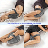 Orthopedic Knee Pillow with Strap, Washable Cover, Side Sleeping Pillow for Bed, Ergonomic Leg Pillow, Osteoarthritis, Posture Correction, Grey In Australia - Darrahopens