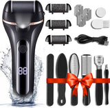 Electric foot file, With 3 roller heads, Professional foot scab remover, Rechargeable pedicure set for removing calluses on feet In Australia - Darrahopens
