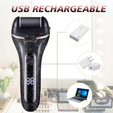 Electric foot file, With 3 roller heads, Professional foot scab remover, Rechargeable pedicure set for removing calluses on feet In Australia - Darrahopens