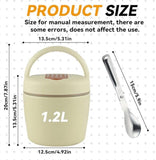 Food Thermocontainer, 1.2 L, thermo lunchbox with spoon, food thermos mug, warming container, used for keeping dishes and soups warm In Australia - Darrahopens
