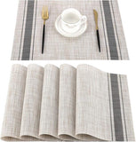 6 Pieces placemats, PVC, washable, non slip, heat, resistant, easy to clean and store, 45 x 30 cm, for Home, Vehicle and Outdoor Cleaning In Australia - Darrahopens