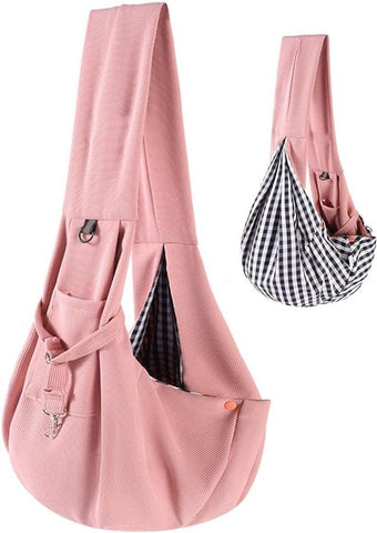 Dog Carrier Bag, free travel safety bag, for small puppies and kittens, for outdoor adventures and traveling by subway, Pink