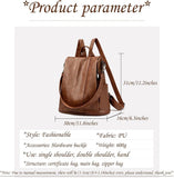 Womens Waterproof Anti-Theft Backpack with PU Leather, Large Capacity and Hidden Back Zipper Pocket for Commuting, Travel and Shopping, Black In Australia - Darrahopens