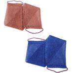2 Pack African net sponges, African sponge, fast foaming, rough cleaning, lightweight and easy to use, Dark blue, brown, 75 x 14 x 0.5 cm In Australia - Darrahopens