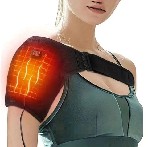Heated Shoulder Support, Adjustable Unisex Heating Brace for Left or Right Shoulder Comfort during Rest, Work and Daily Activities In Australia - Darrahopens