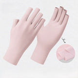 2 Pairs of UV, fingerless summer gloves for women, driving gloves with sunscreen, touchscreen mittens and half fingers, pink In Australia - Darrahopens